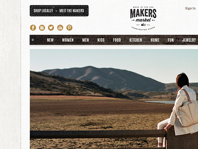 Makers Market • Website Design awaken design company design homepage leather linen stitching texture web webdesign website website design wood