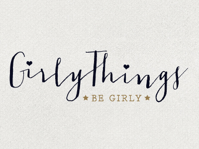 Girly Things Logo & Branding Design awaken design company brand branding calligraphy girly heart logo logo design stars texture vintage