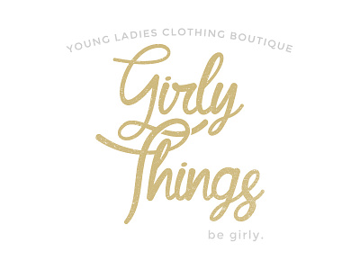 Girly Things Logo & Branding Design awaken design company branding design girl gold light logo logo design logotype minimal simple type