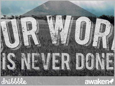 OWIND Dribbble advertising awaken awaken clothing photo manipulation tee design typography