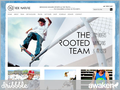 Ride Nature | Website Design awaken awaken company awaken design company blue minimal ministry simplistic watercolor web web design website white