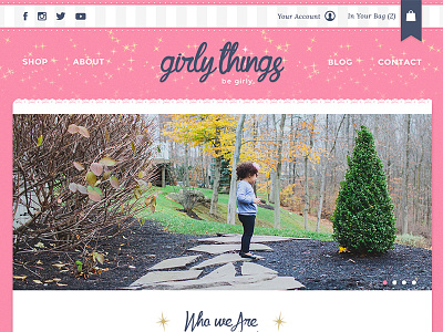 Girly Things Website Design (In Progress) awaken design company clean fun girly lace shopify sparkles web web design website website design