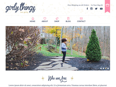 Girly Things Website Design (In Progress) awaken design company design girly homepage minimal shopify simple sparkles web web design website website design