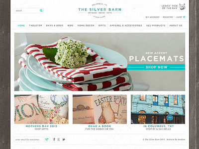 The Silver Barn :: Shopify Website awaken design awaken design company ecommerce shopify texture vintage web web design website website design wood
