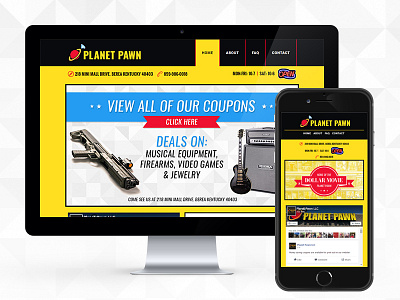 Planet Pawn Website & Mobile Design awaken design awaken design company design homepage mobile responsive web web design webdesign website wordpress yellow