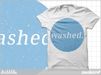 washed. Baptism Tee awaken awaken company awaken design company blue design minimal shirt shirt design simple simplistic tee shirt type typography white