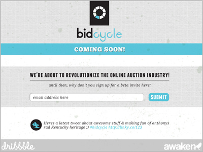 Bidcycle Coming Soon Page