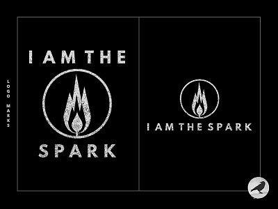 I Am The Spark Logo Design awaken design company brand branding dark flame logo logo design match minimal simple spark texture