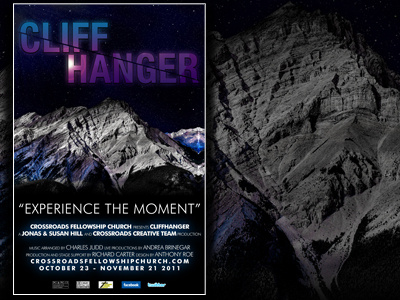 Cliffhanger Sermon Series Movie Poster awaken company awaken design awaken design company black blue church colorful earth graphics media ministry mountains nebula purple series sermon sermon series graphics space stars