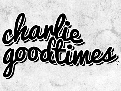 Charlie Goodtimes Logo awaken awaken company awaken design awaken design company black black and white brand branding clean design graphic design logo logotype minimal photoshop retro script simple typography vintage white