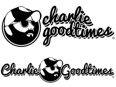 Charlie Goodtimes Logo awaken awaken company awaken design awaken design company black black and white brand branding clean design graphic design logo logotype minimal photoshop retro script simple typography vintage white