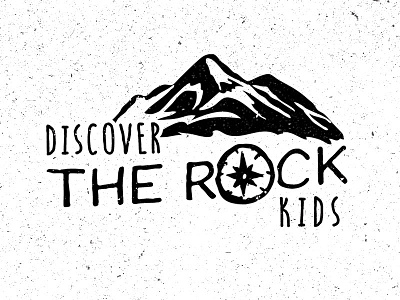 Sketchy Mountain Logo black and white compass grunge logo logo design minimal mountain outdoors simple