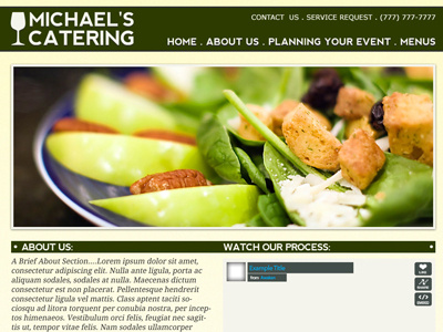 Michaels Catering Website awaken awaken company awaken design awaken design company css css3 design food graphic design green html html5 navigation organic textures ui user interface web web design webdesign website wordpress yellow