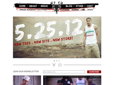 Aaron Andrews Website Online Shop
