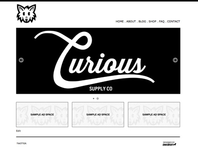 Curious Clothing Website Online Shop