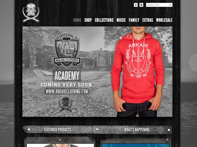 Arkaik Clothing Homepage