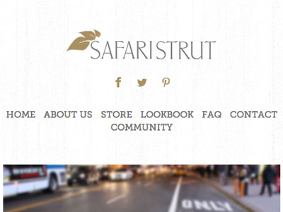 Safari Strut Mobile Header