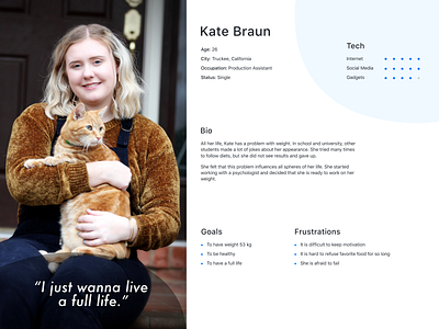 User Persona Kate Braun app design figma user interface userinterface userpersonas ux uxui uxuidesign