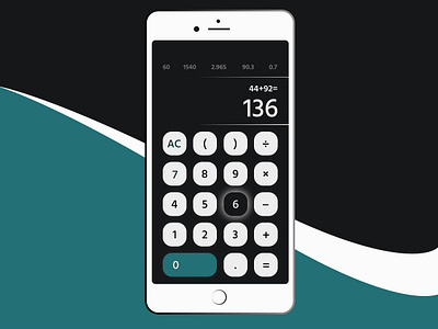 #DailyUI 004 Calculator 004 calculator clean color daily ui challenge dailyui mobile ui design