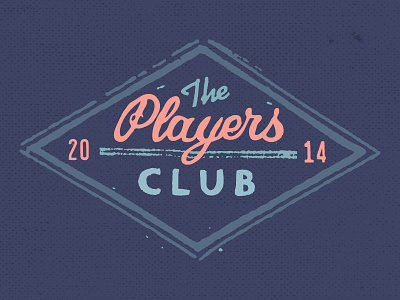 Players Club 2d apparel apparel graphic design badge graphic design logo design texture tshirt design typography vintage vintage stamp vintage type
