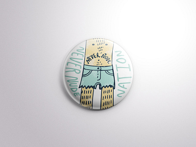 Never Nude Nation Pin body button hand type illustration nude pin tattoo typography