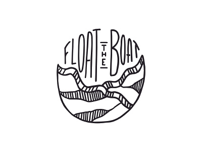 Float the Boat Logo Concept 2 climbing forrest hand type illustration logo logo design rock climbing typography woods