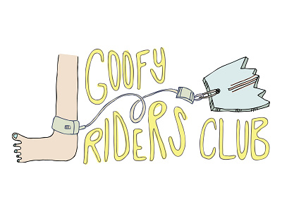 Goofy Riders Club 2d broken drawing foot illustration leg ocean sketch surf surfboard surfing