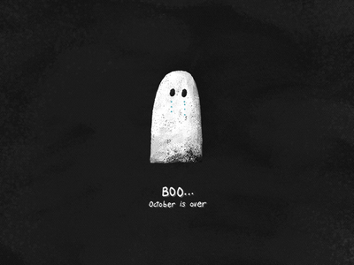 Boo... October is Over 2d art boo digital illustration drawing ghost halloween illustration october photoshop illustration texture