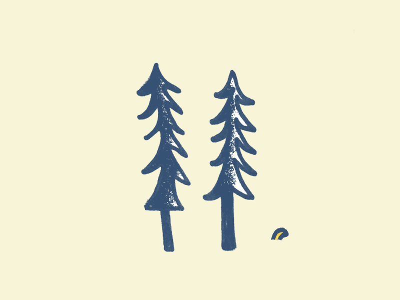 Day and Night Trees animation camping day design forrest gif gif art moon night sun trees