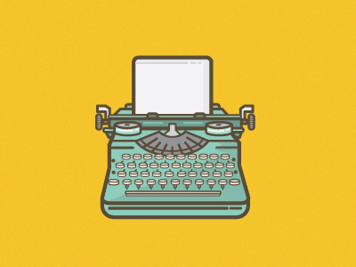 Typewriter Vintage flat icon illustration michelle lana typewriter typewriter vintage vector