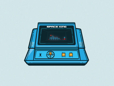 Space King Rules! 80s games games icon development icons illustration michelle lana space king vector