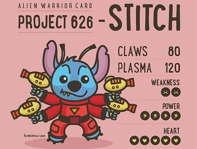 Alien Stitch! alien characters illustration michelle lana vector vector illustration
