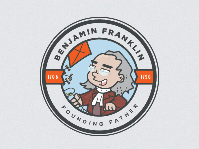 Ben Franklin benjamin franklin founding father illustration inventor michelle lana pioneer united states vector