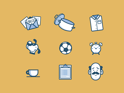 Icons characters icons illustration michelle lana vector