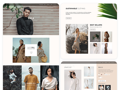 Xyla design fashion minimal ui web