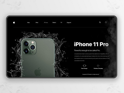 iPhone 11 Pro Web Design