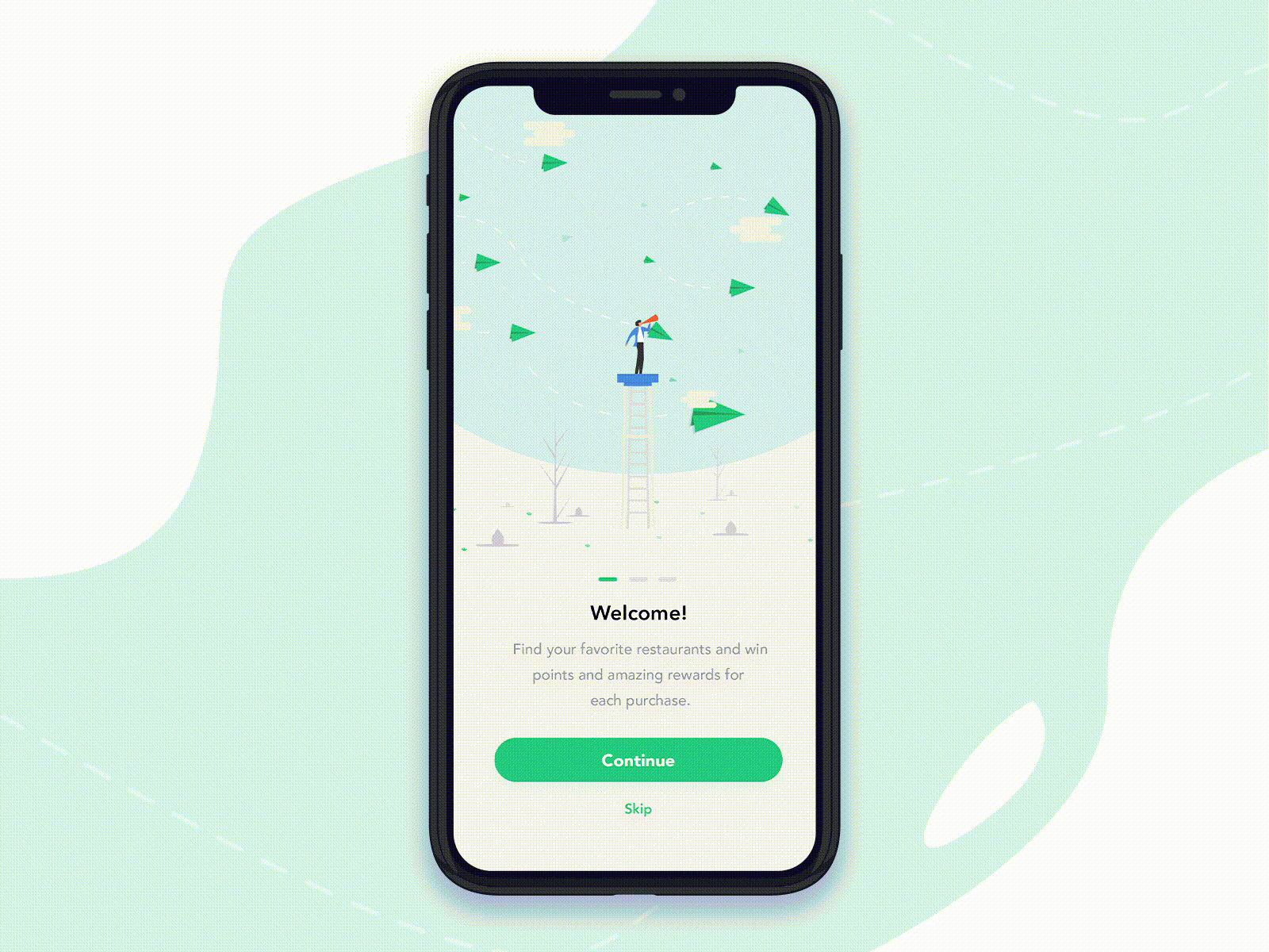 Onboarding Screen Animation animated animation app design clean flat green illustration ios minimal mobile mobile app onboarding ui ui design uidesign user interface ux ux design vector welcome