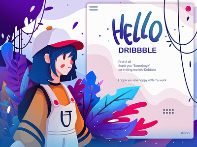 Hello Dribbble animation flat illustration illustrator lettering type typography ui website