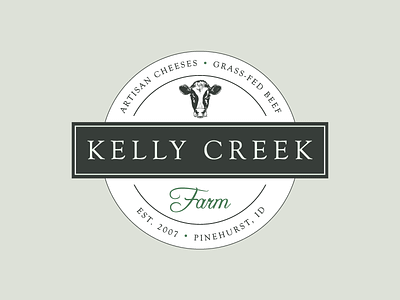 Kelly Creek Farm creamery dairy farm logo milk