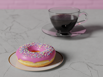Donut and Coffee 3d blender blender guru blender3d coffee donut tutorial
