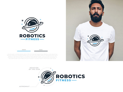 Robotic Fitness Logo Design brand creative design ecommerce logo favicon fitness identity illustration logo logotype minimalist modern logo online logo robotic