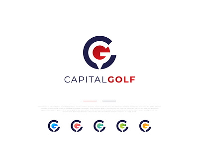 Capital Golf Logo brand capital creative favicon golf golf club golf club logo golf logo iconic identity logo logotype minimalist sport sports text wordmark