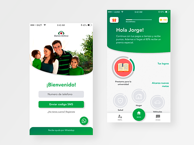 App Banco Azteca - 2 android app bank design education fintech ios payments ui ux uxui