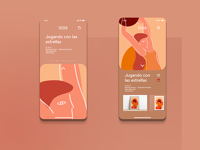 App Mina - 2 android app art artist design ecommerce illustration ios ui ux uxui