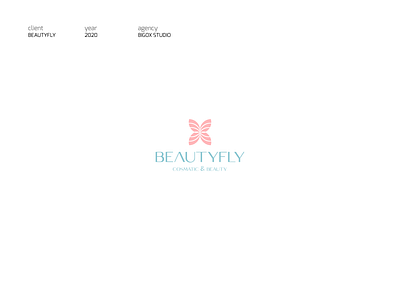 BEAUTYFLY branding flat icon logo minimal vector