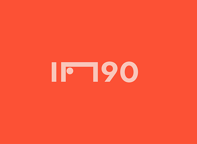 in90 branding design flat icon logo minimal typography vector