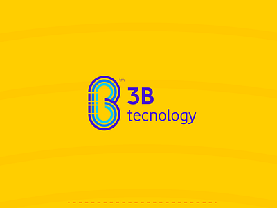 3B tecnology brand design branding icon logo