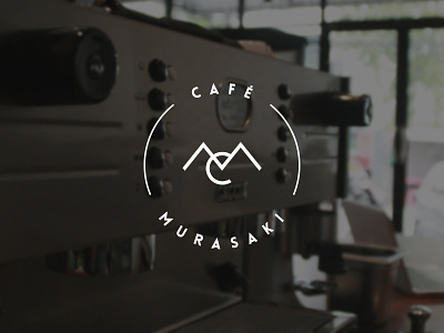 Cafe Murasaki Logo branding cafe coffee logo logotype shop