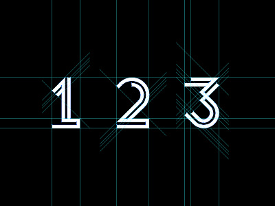 WIP: 1st 2nd & 3rd Floor count floor grid numbers one three two typography