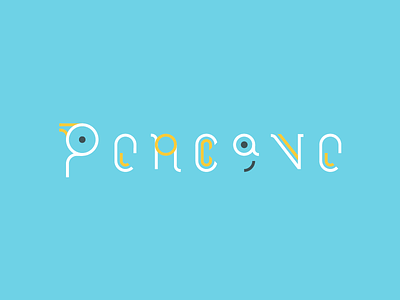 Pencave Logo brand letter logo penguin typography